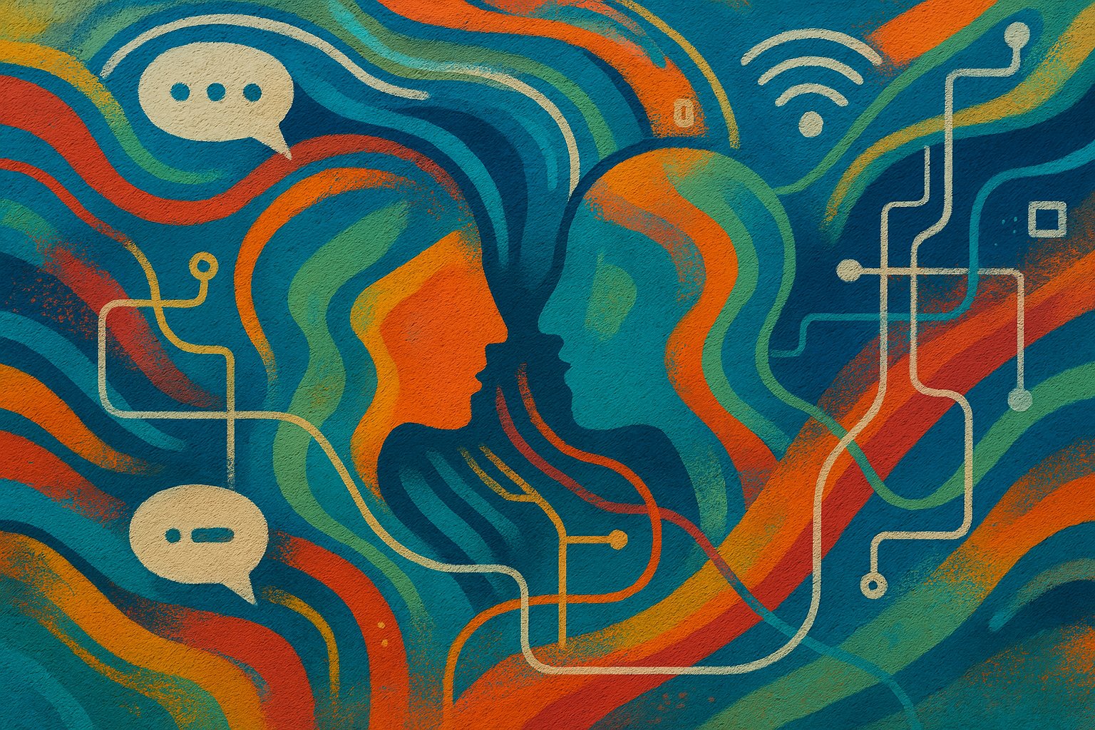 Mural representativo de Comunicacion e Inteligencia Artificial